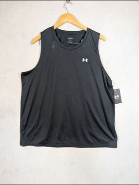 Under Armour Tech Tank Top Black Women's Size 2XL Loose Fit NWT